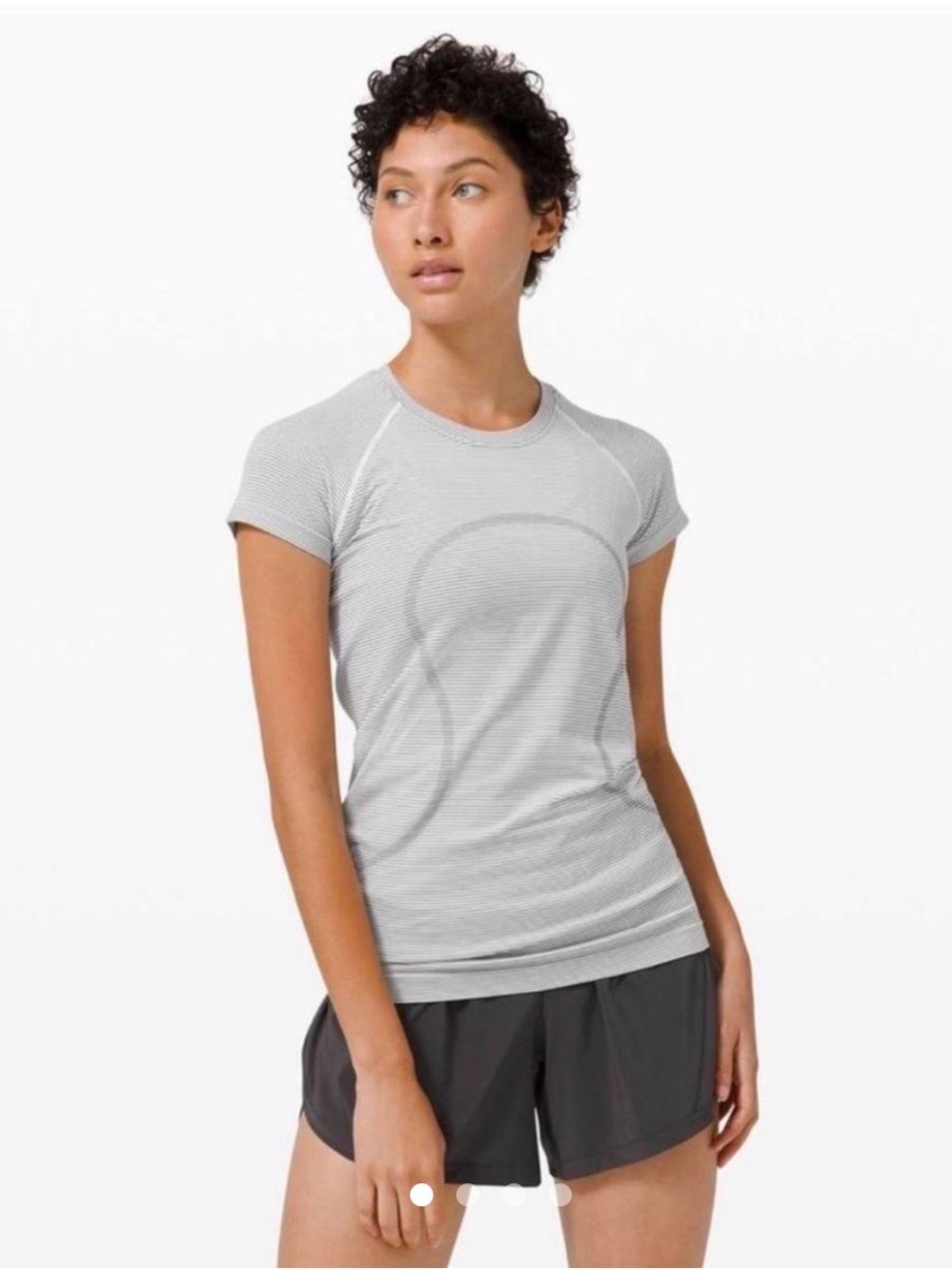 Lululemon striped Swiftly Tech Short Sleeve Shirt